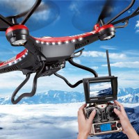 Fpv jjrc h8d Rtf quadricóptero Rc 2.4 g 4ch 6 Axis Gyro Ufo Drone De 2 Mp Cámara + Monitor